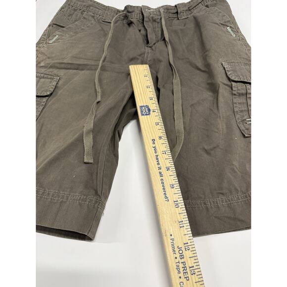 Eddie Bauer Cargo Shorts Bermuda Length Brown Utility Outdoor Hike - Picture 2 of 8
